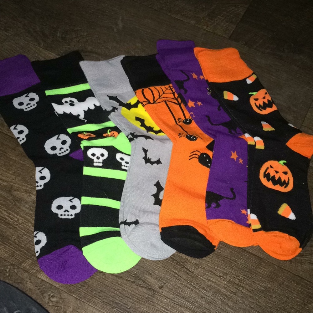 6 pack Halloween socks